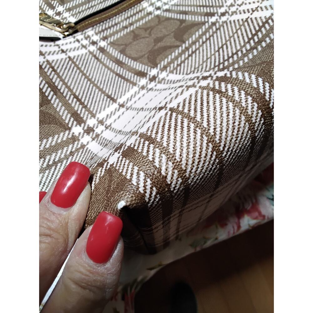 Coach ladies Purse Nandbag Brown & White Estate Fresh - Picture 8 of 8